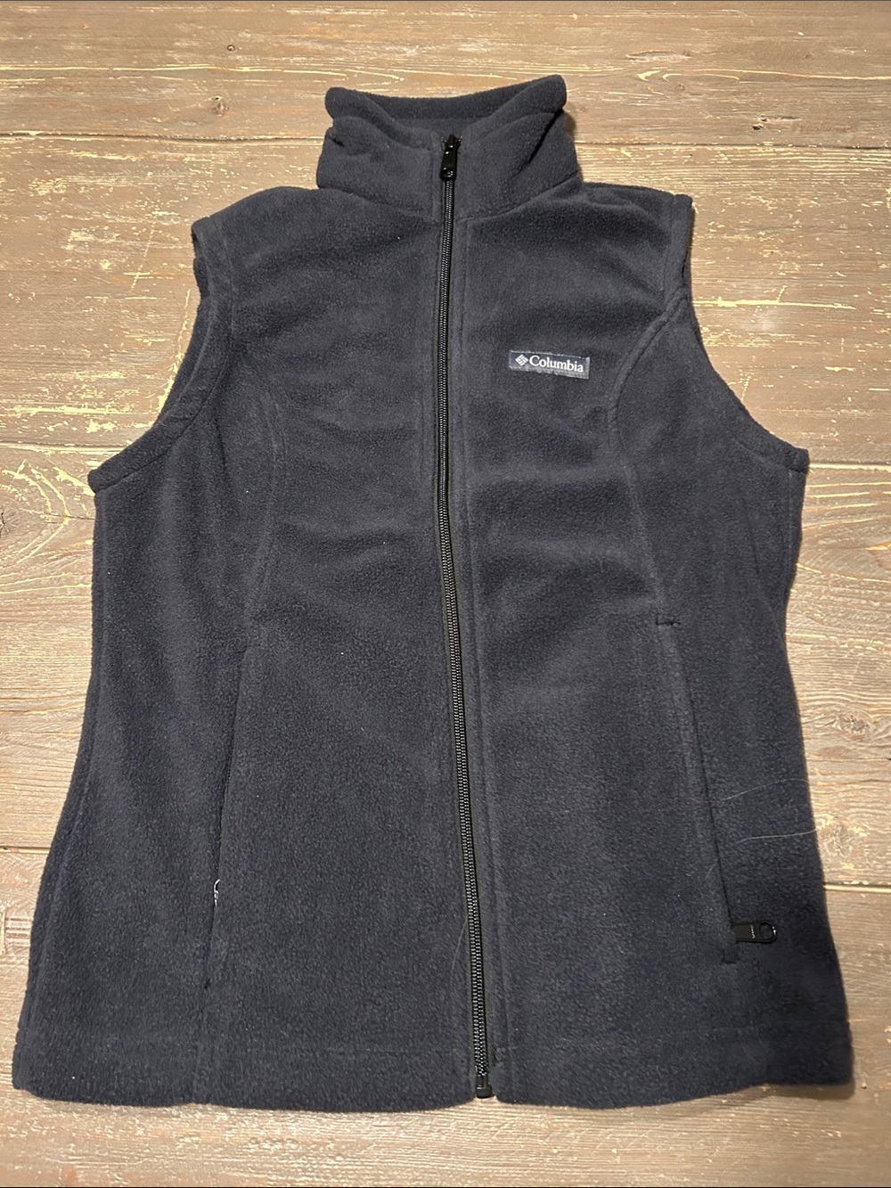 Columbia Black Full-Zip Fleece Vest